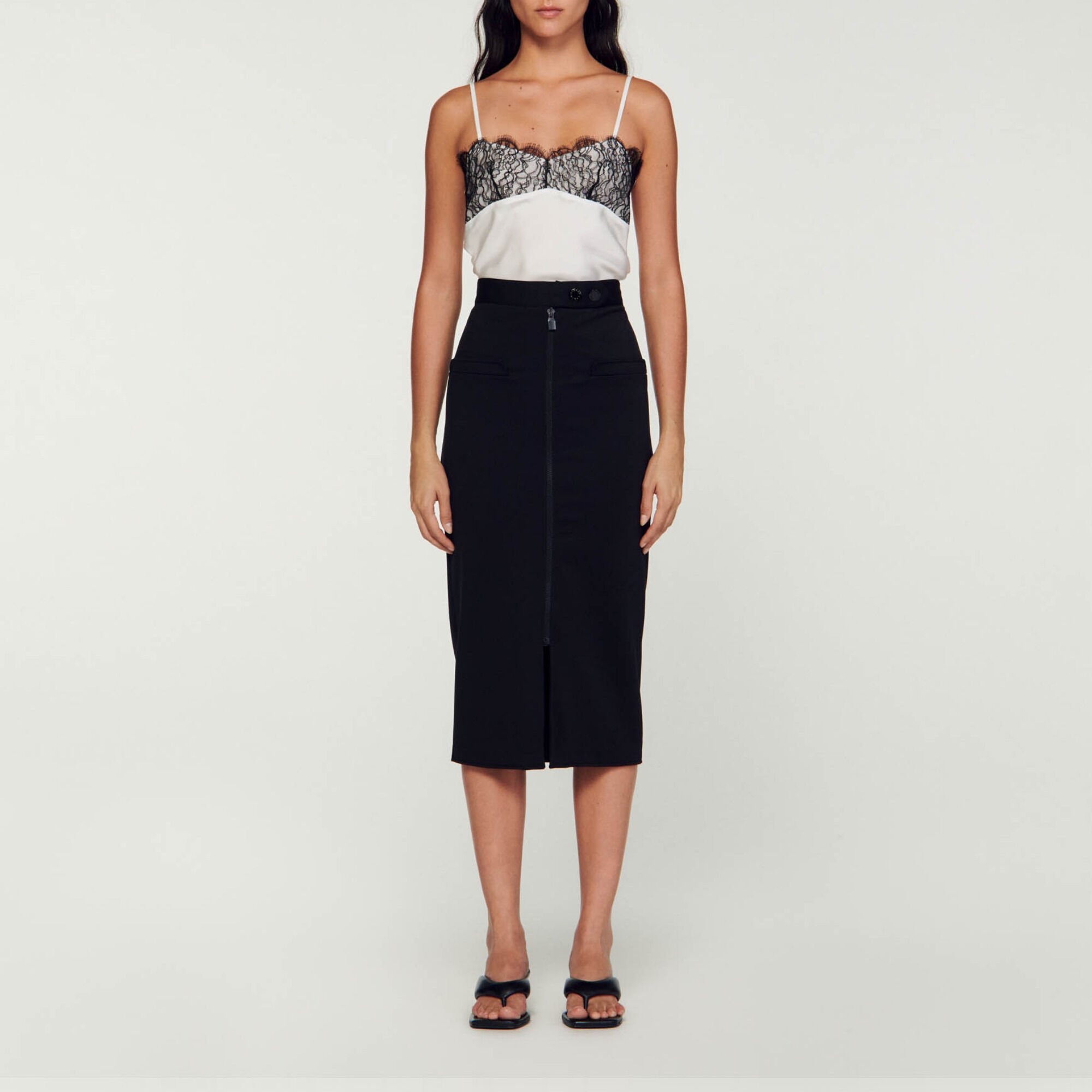 Gonna a tubino con zip