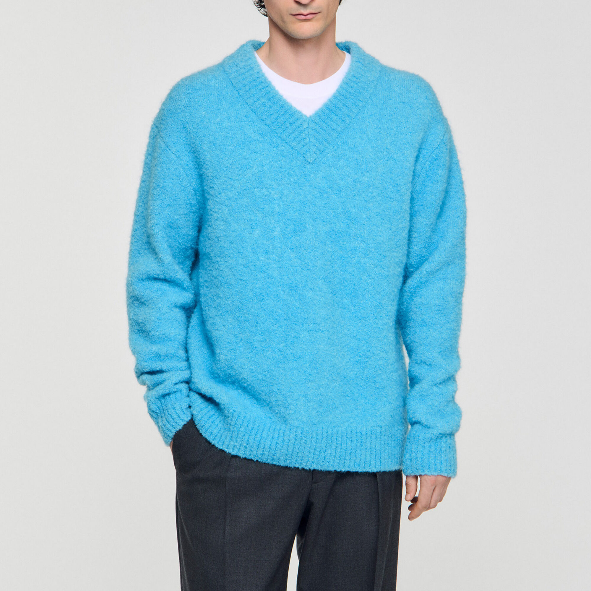 Maglione a V a maniche lunghe - Uomo | Sandro