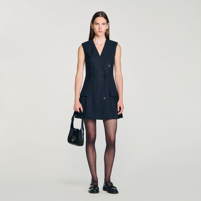 Abito corto tailleur con strass