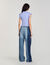 T-shirt a righe con punto smock