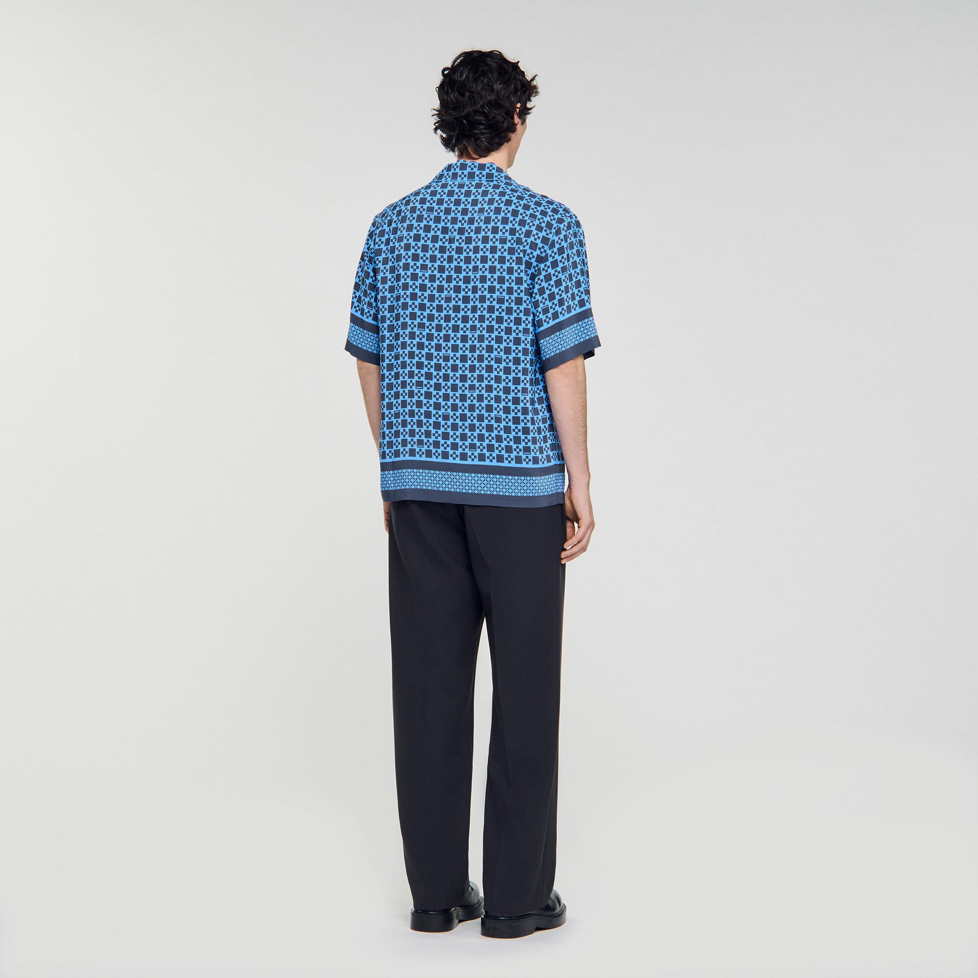 Camicia fluida con stampa Square Cross