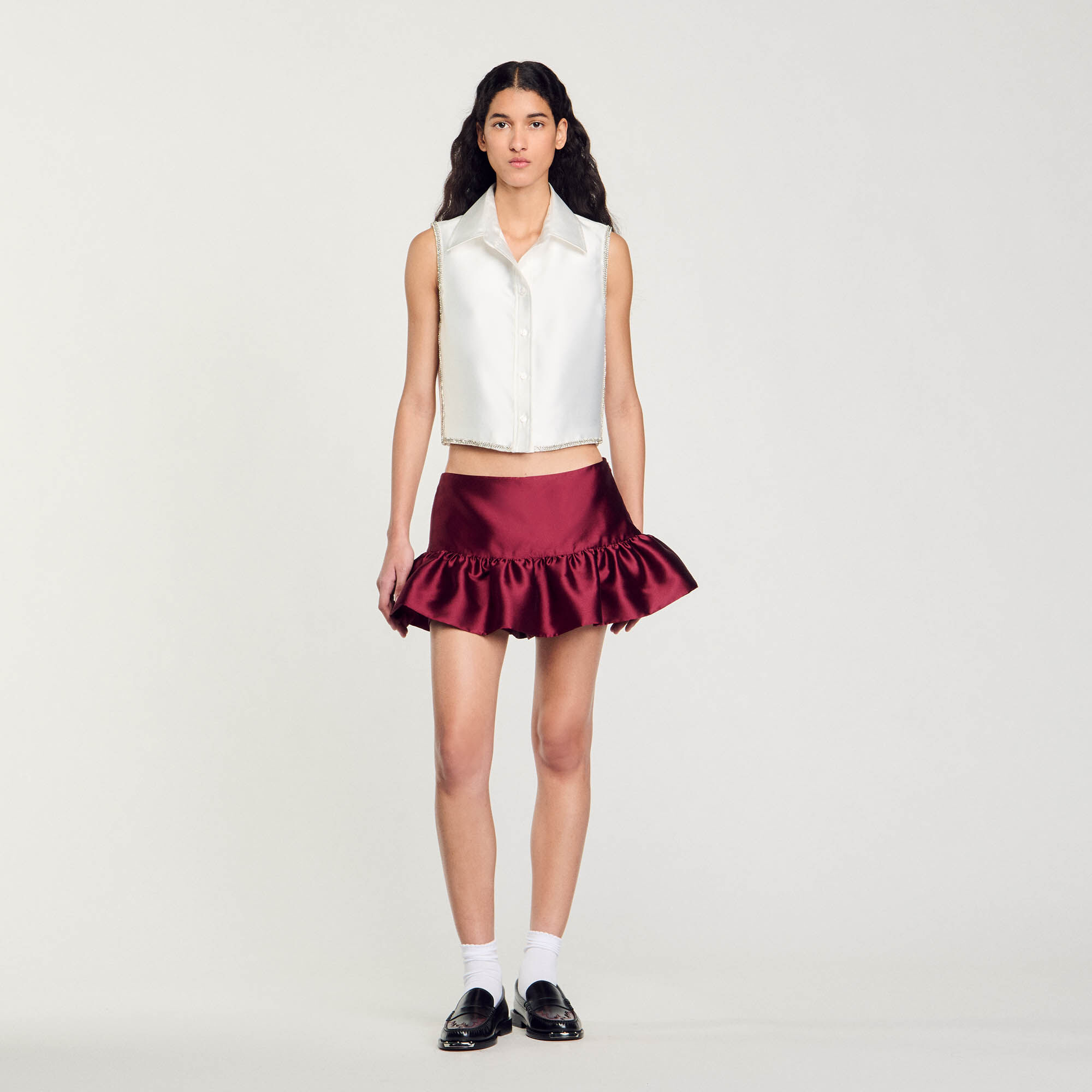 Camicia corta glitterata