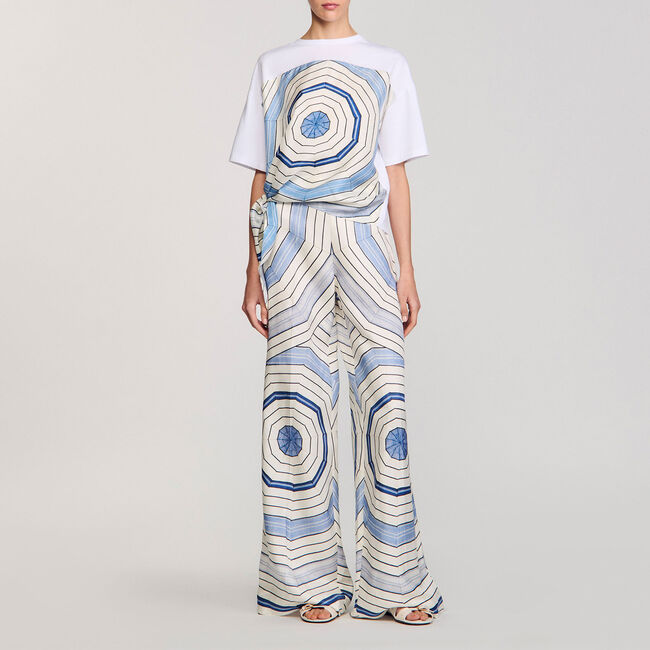 T-shirt con stampa a spirali