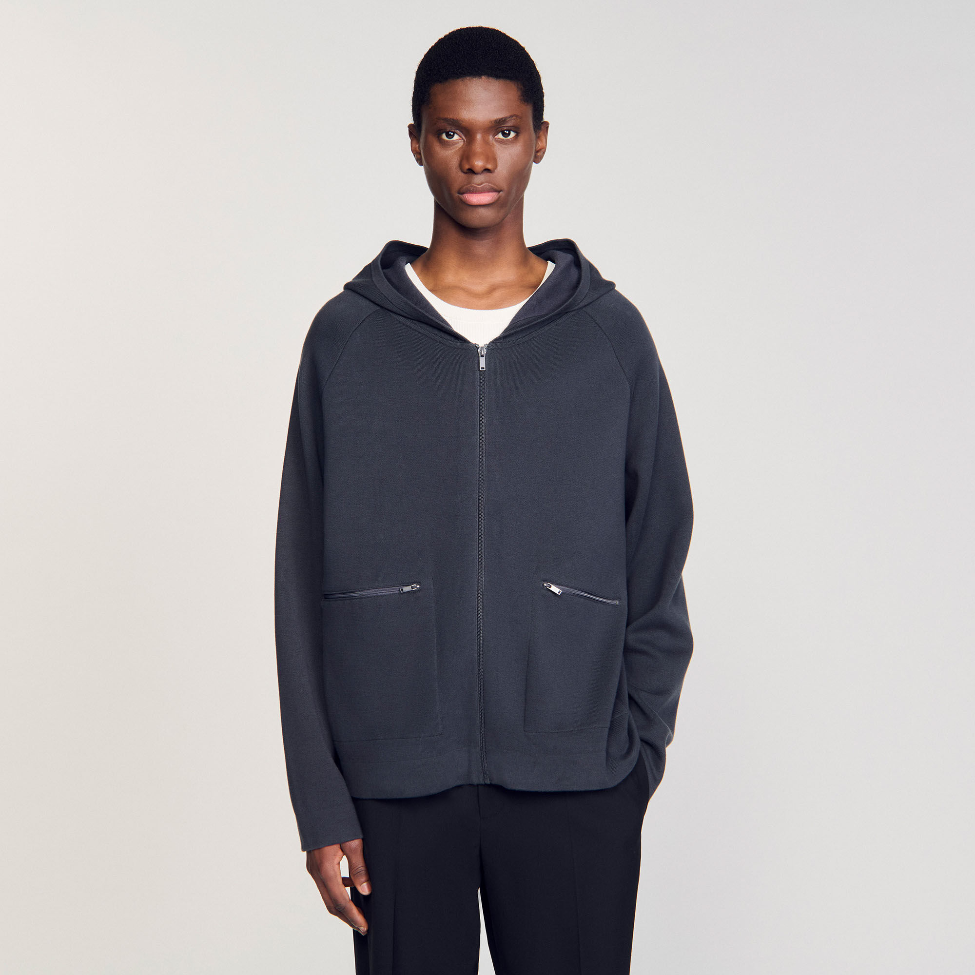 Cardigan cappuccio in maglia Milano