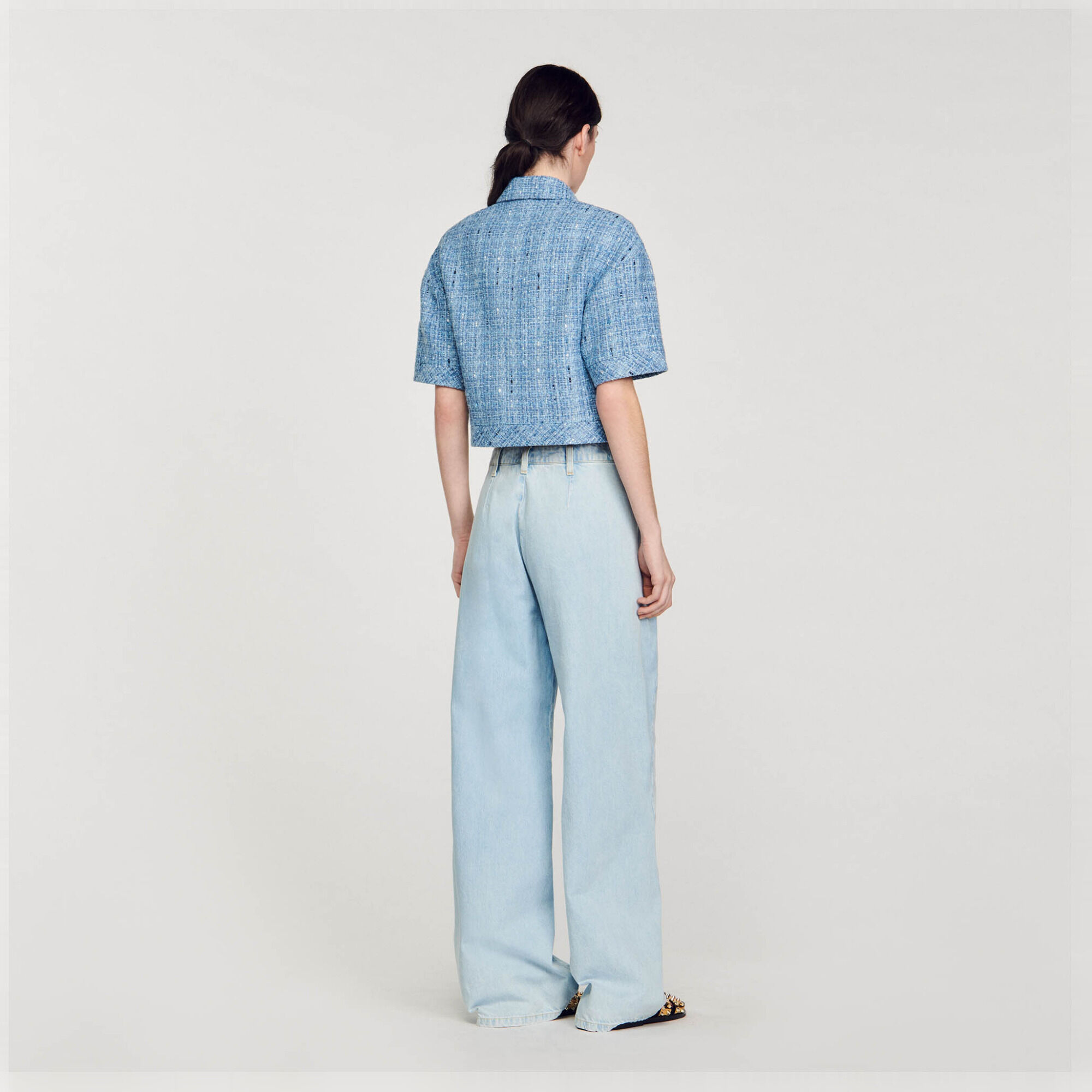 Giacca corta in tweed