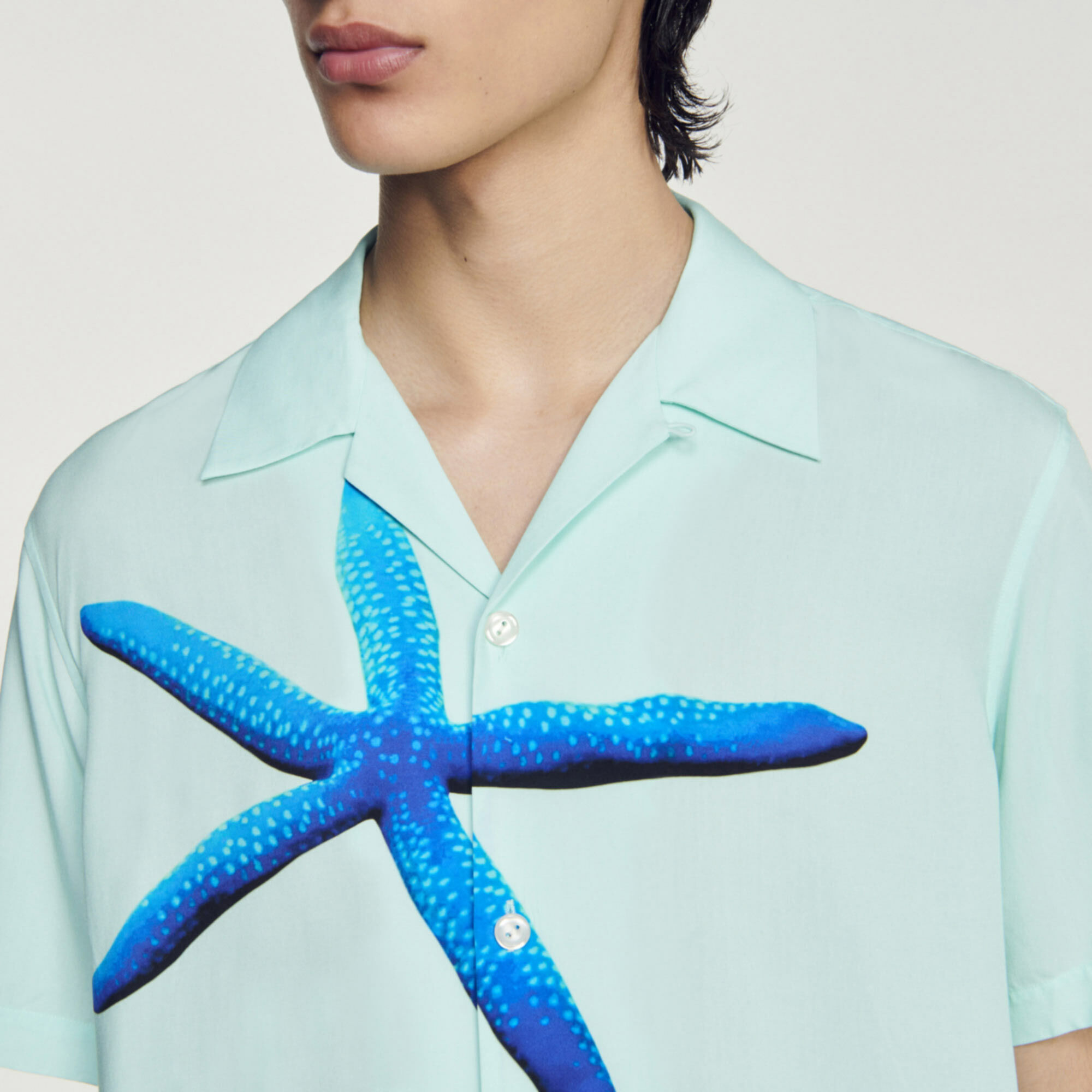 Camicia con stampa stelle marine