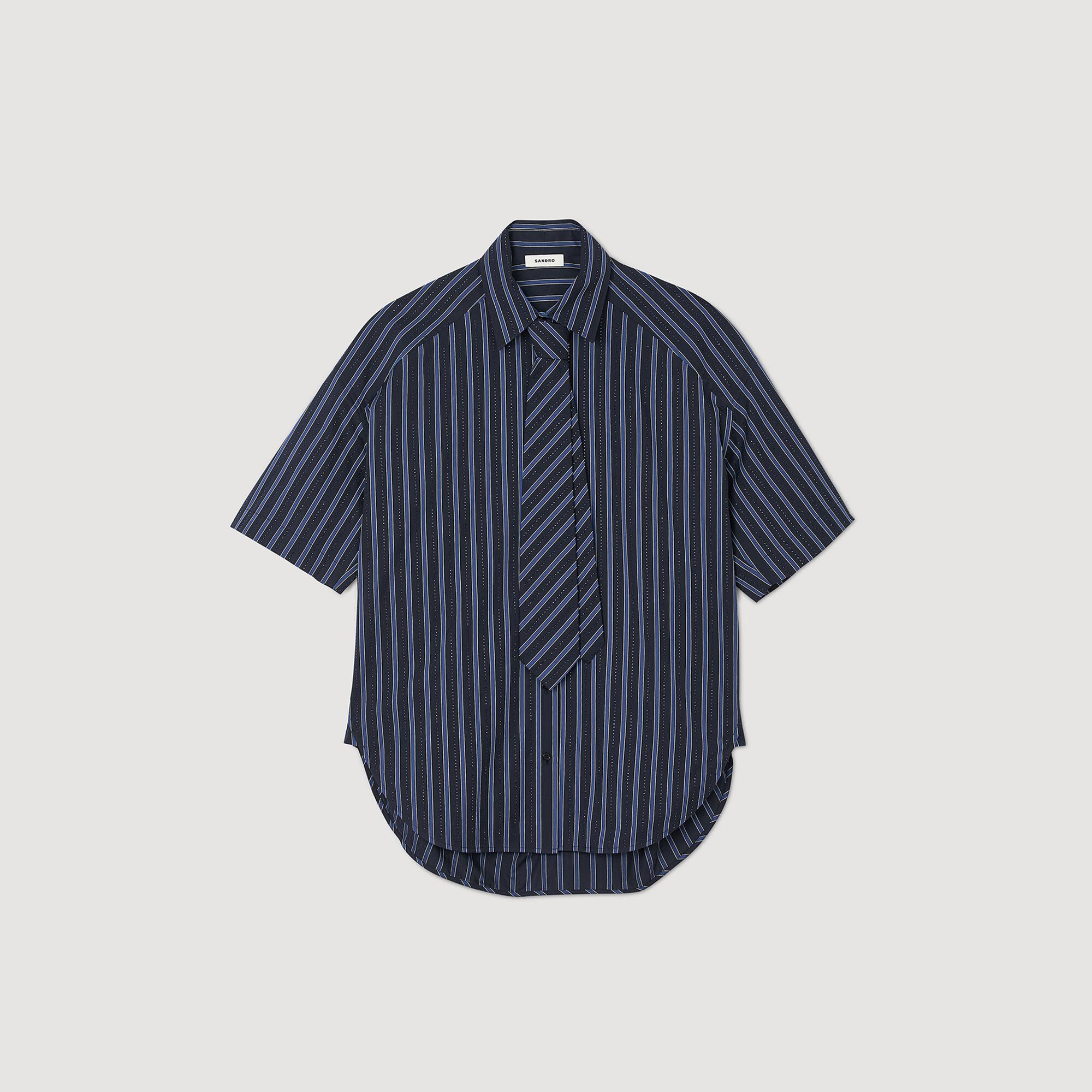 Camicia glitterata con cravatta
