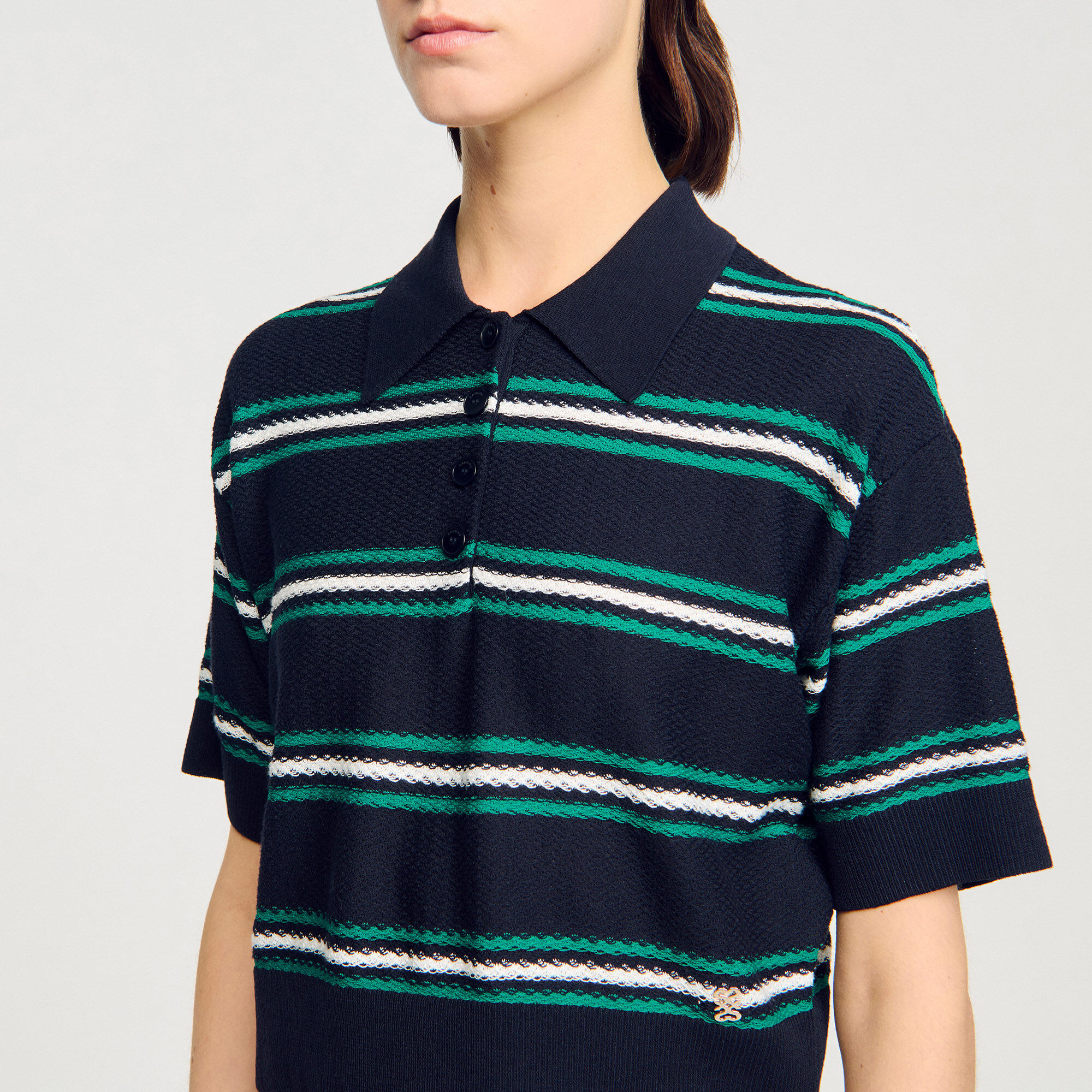 Maglione con colletto a polo