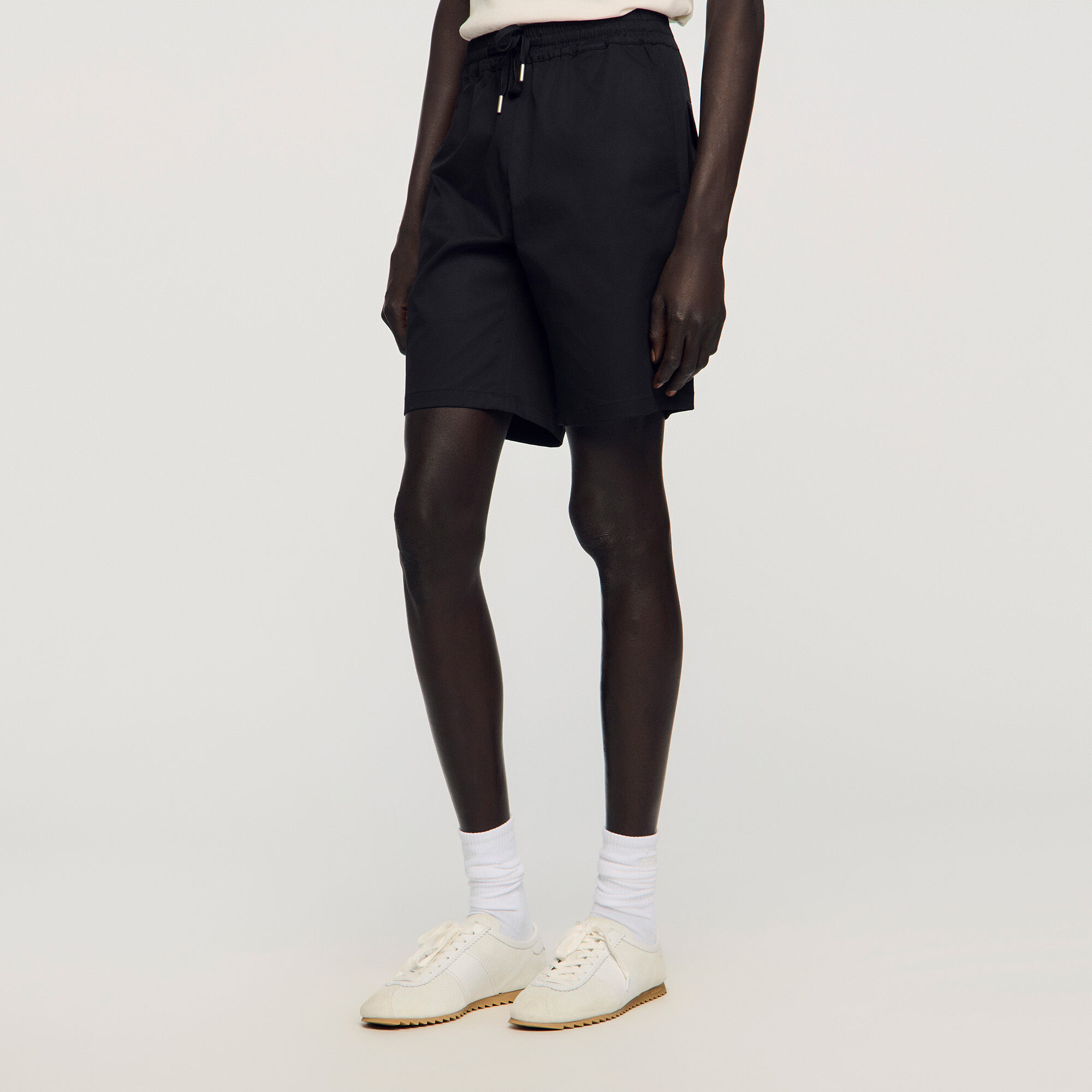Shorts in cotone con vita elastica