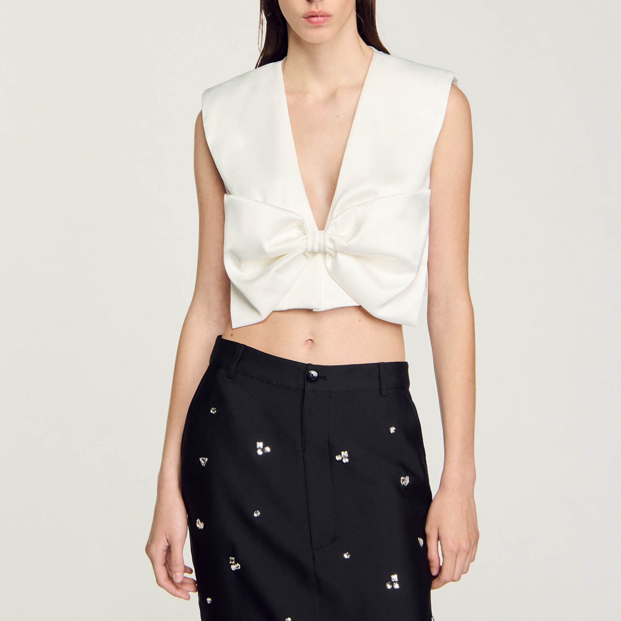 Top corto in raso - Donna | Sandro