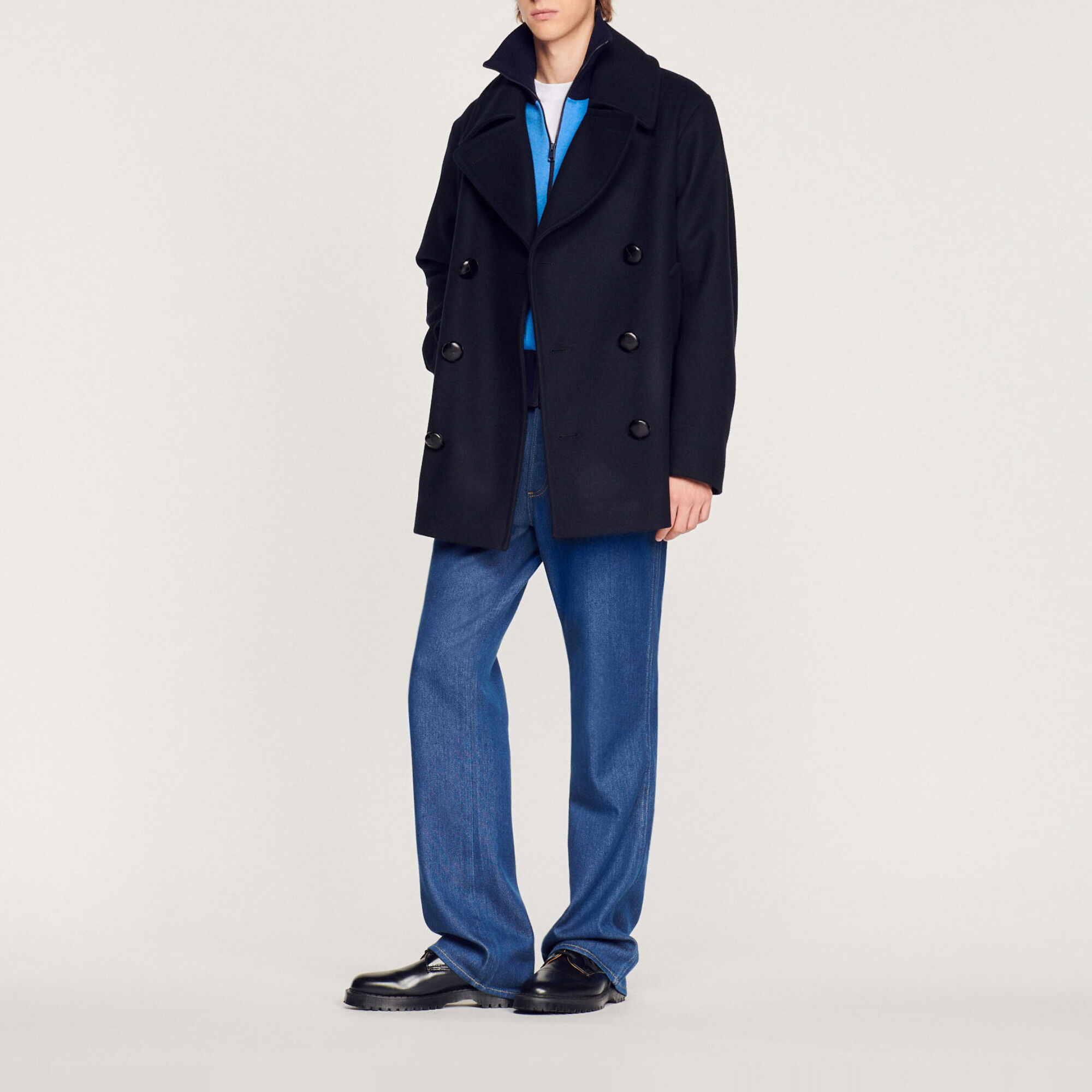 Caban in panno di lana Blue Men Sandro Paris