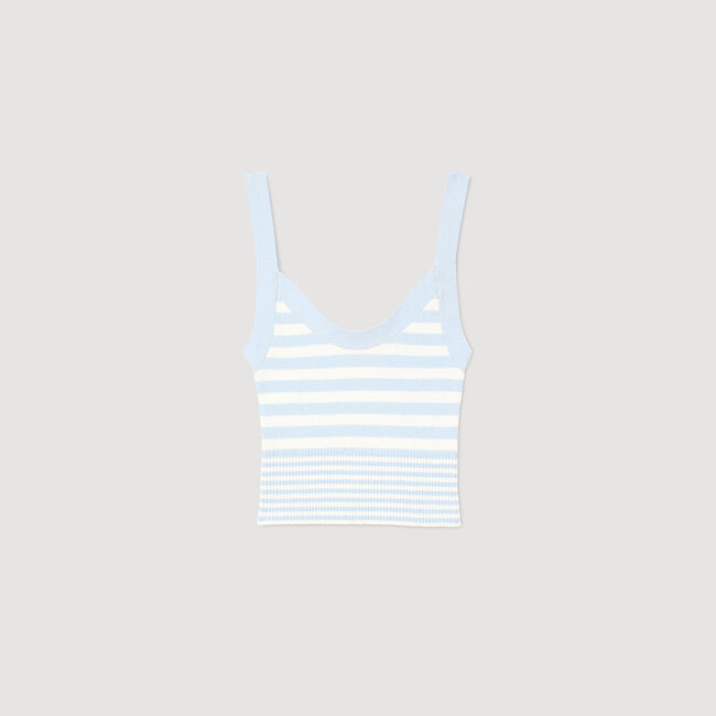 Canottiera in maglia a righe