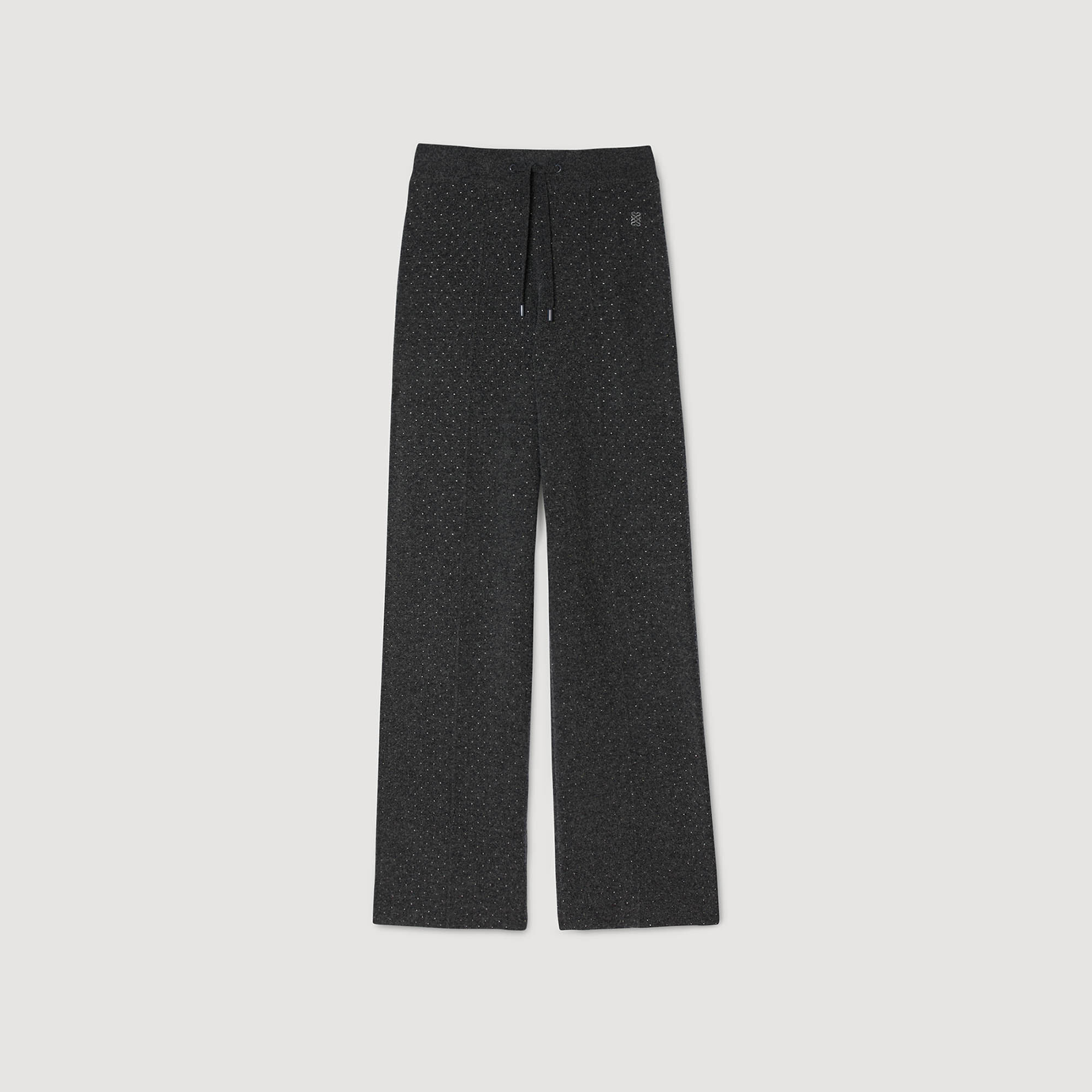 Pantaloni glitterati in maglia