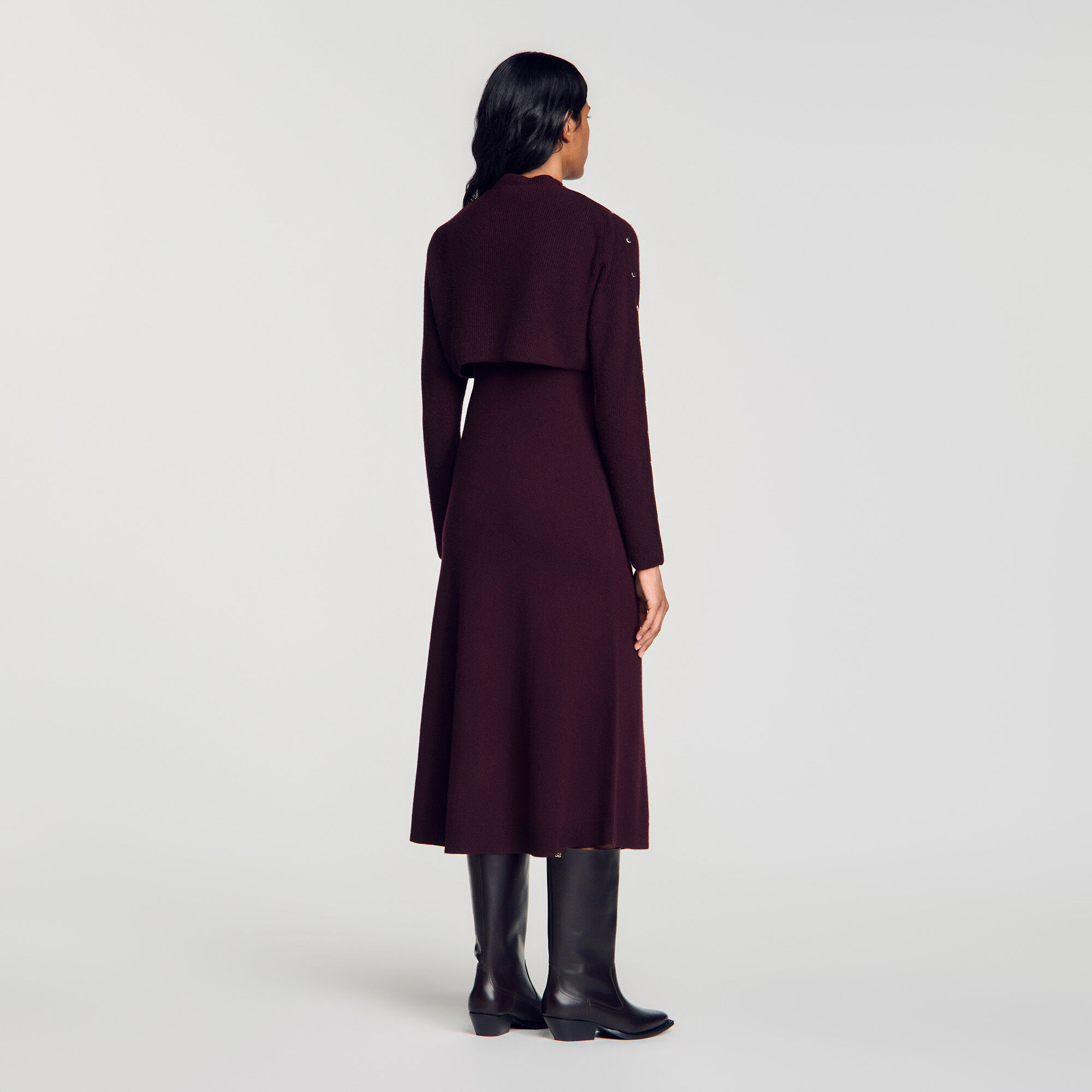 Abito lungo in maglia 2 in 1 - Donna | Sandro