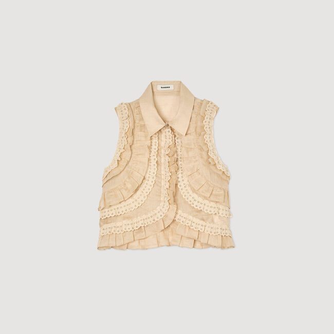 Camicia corta con volant