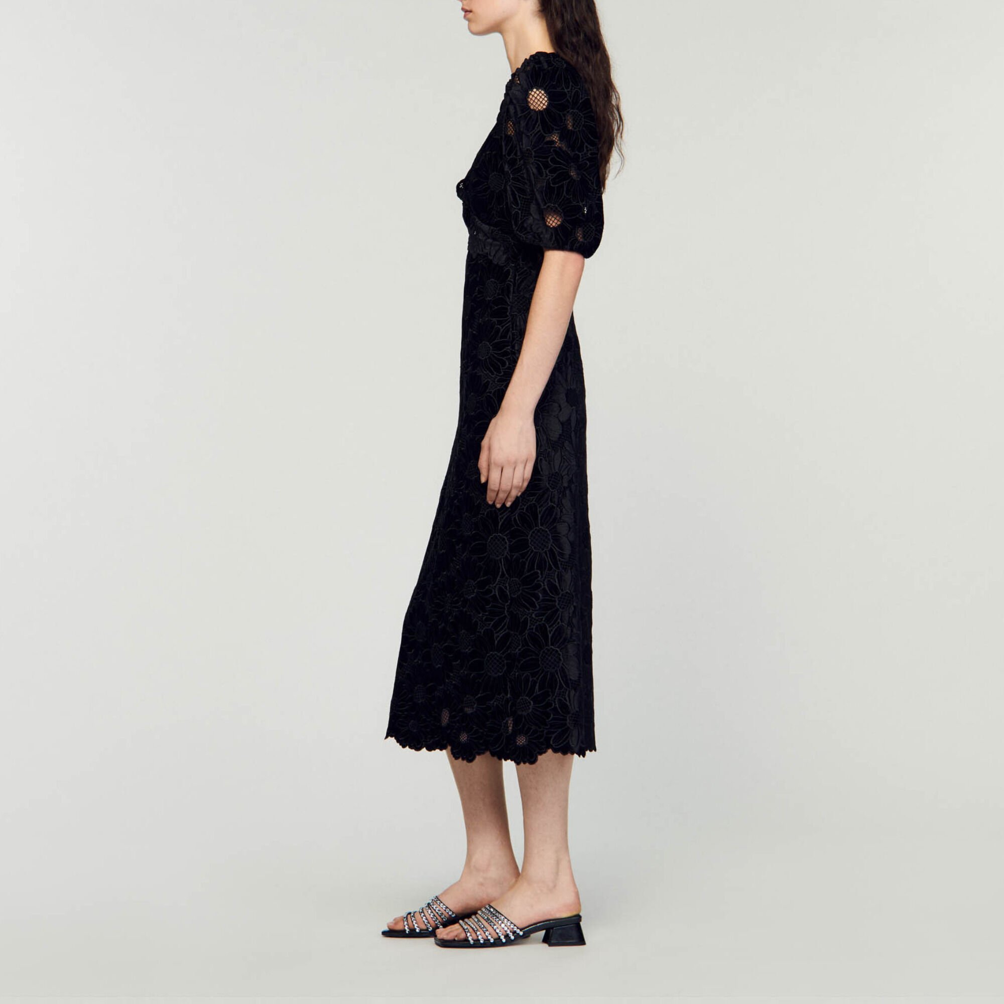 Abito lungo in velluto