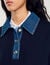 Maglione con colletto in jeans