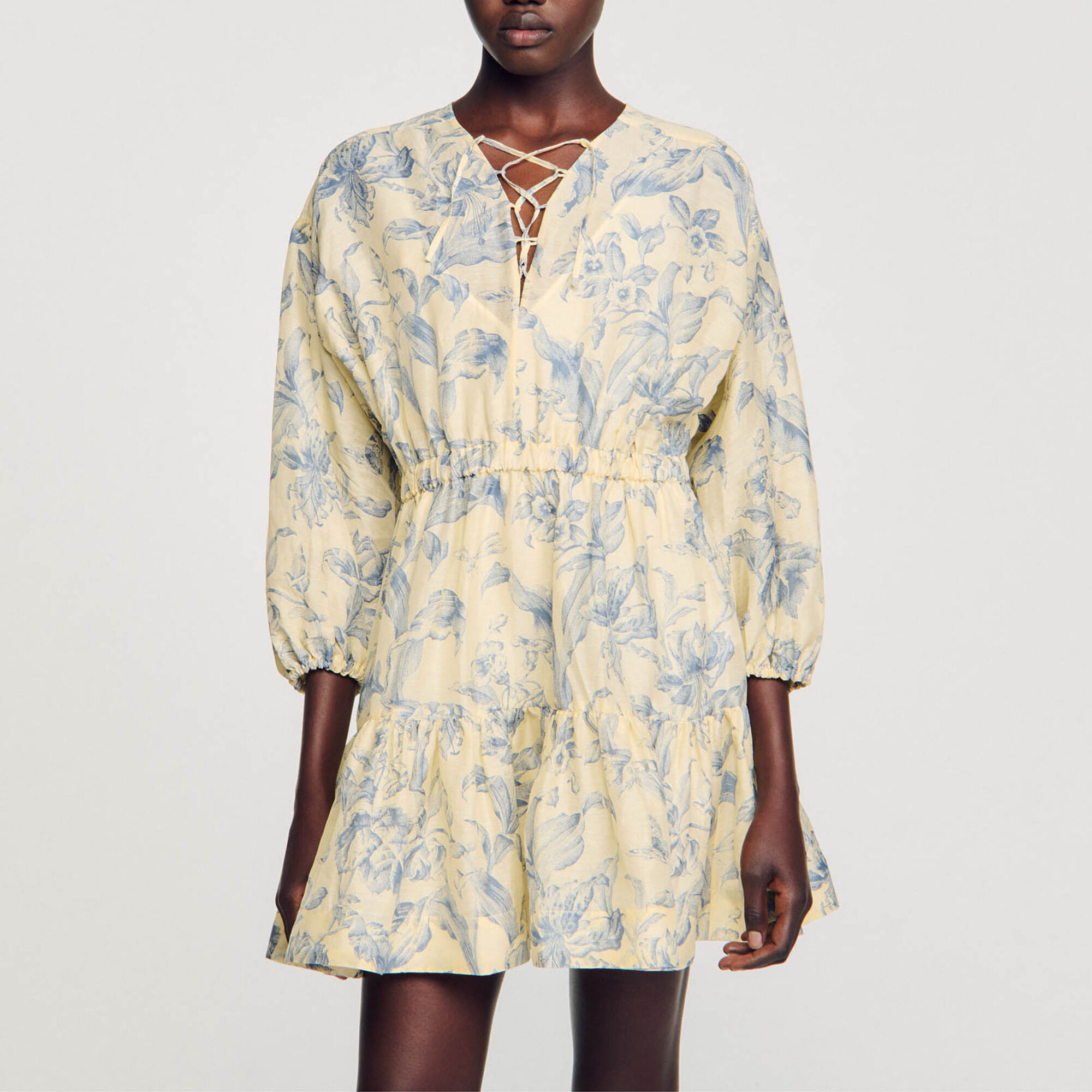 Abito con stampa a fiori