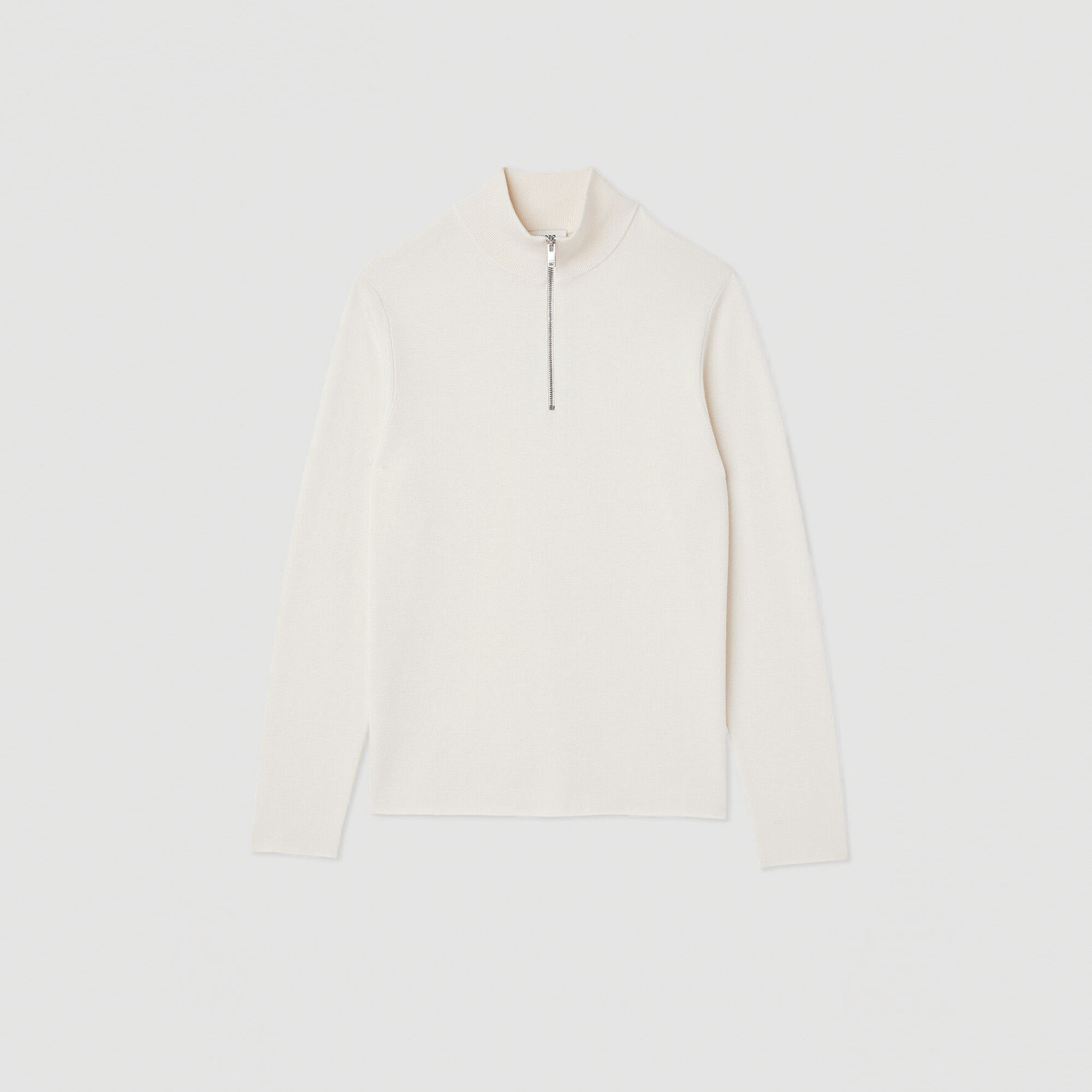 Maglia in lana con collo con zip