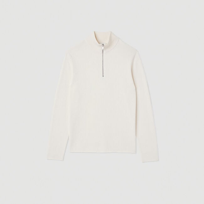 Maglia in lana con collo con zip