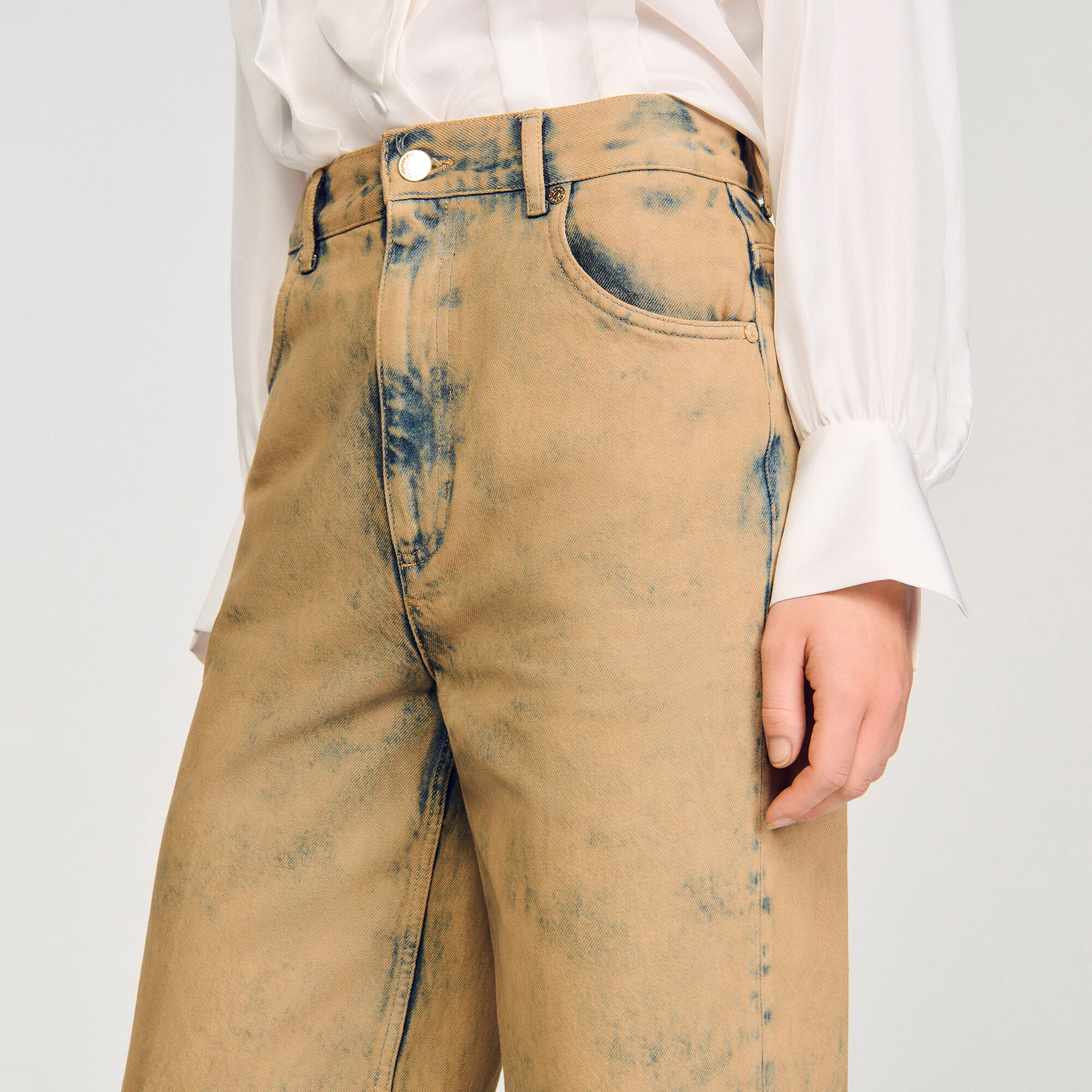 Jeans larghi d&eacute;lav&eacute; - Donna | Sandro