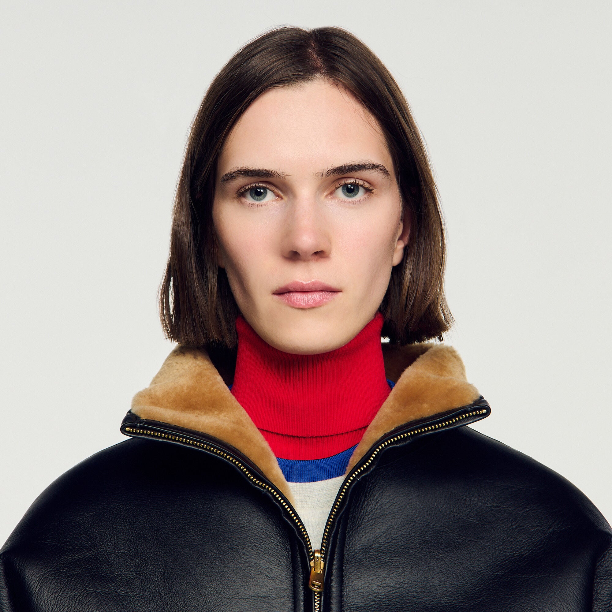 Giacca oversize in shearling - Donna | Sandro