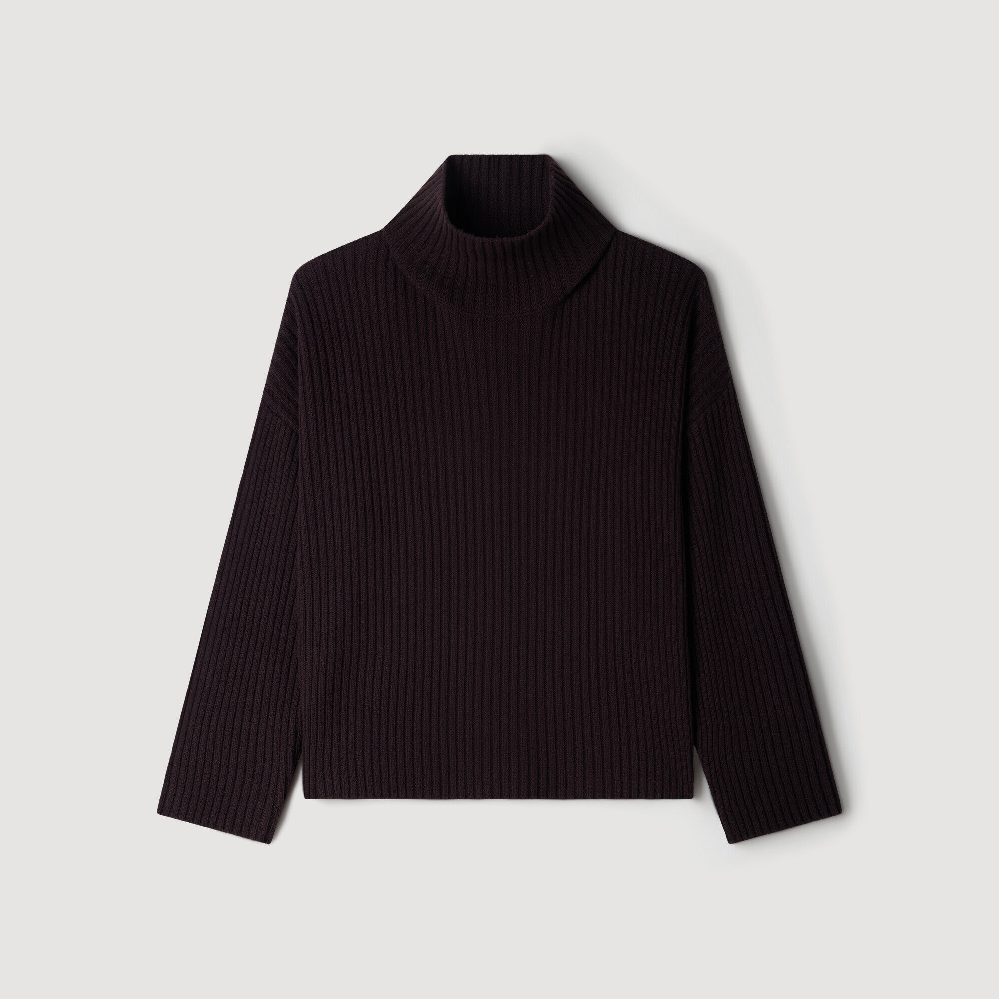 Maglione lana e cashmere a coste - Uomo | Sandro