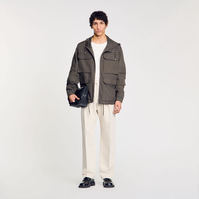 Parka militare con cappuccio
