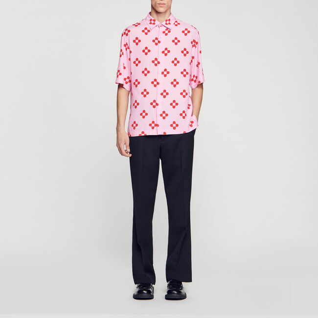 Camicia Cross Flower a maniche corte