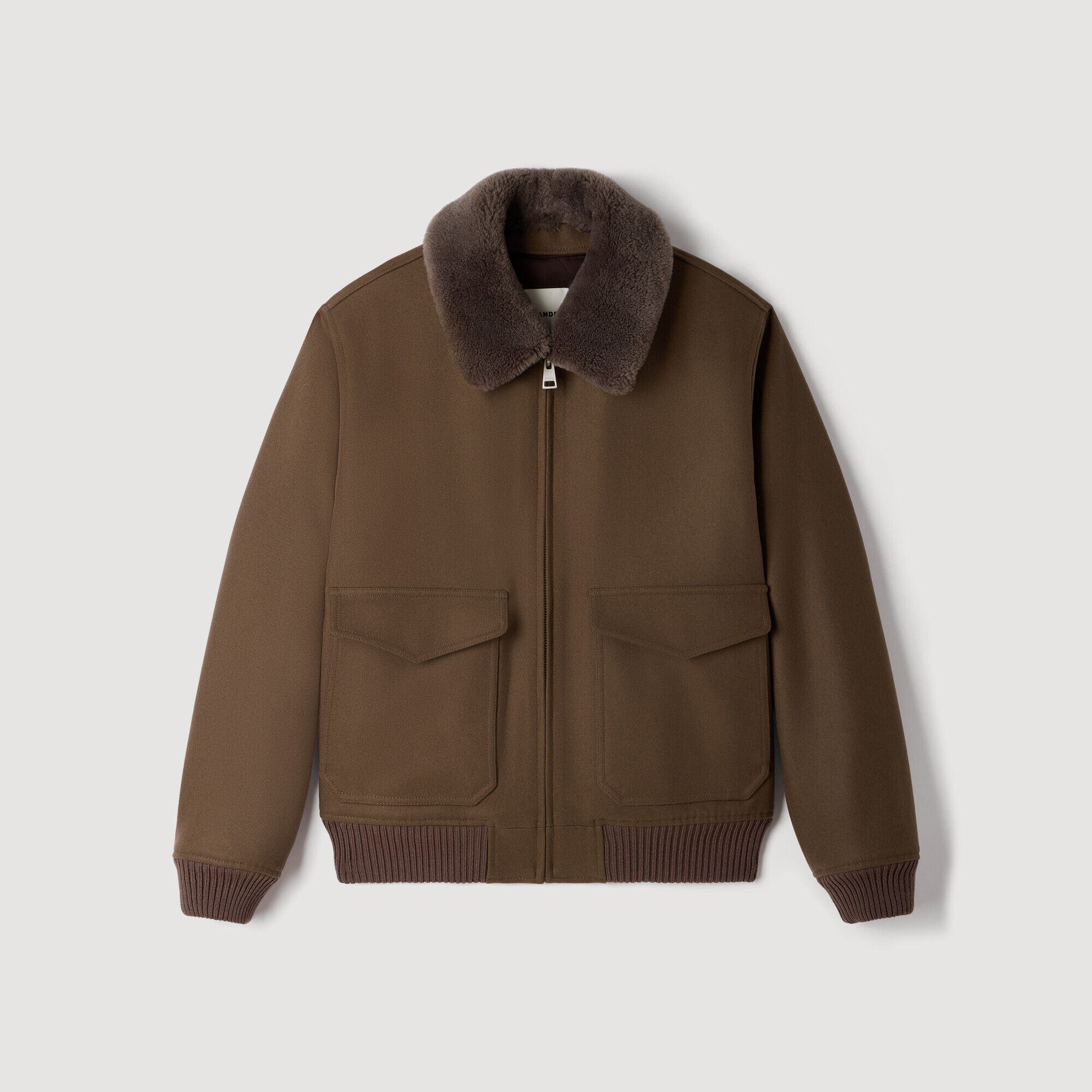 Giubbotto in lana collo staccabile - Uomo | Sandro