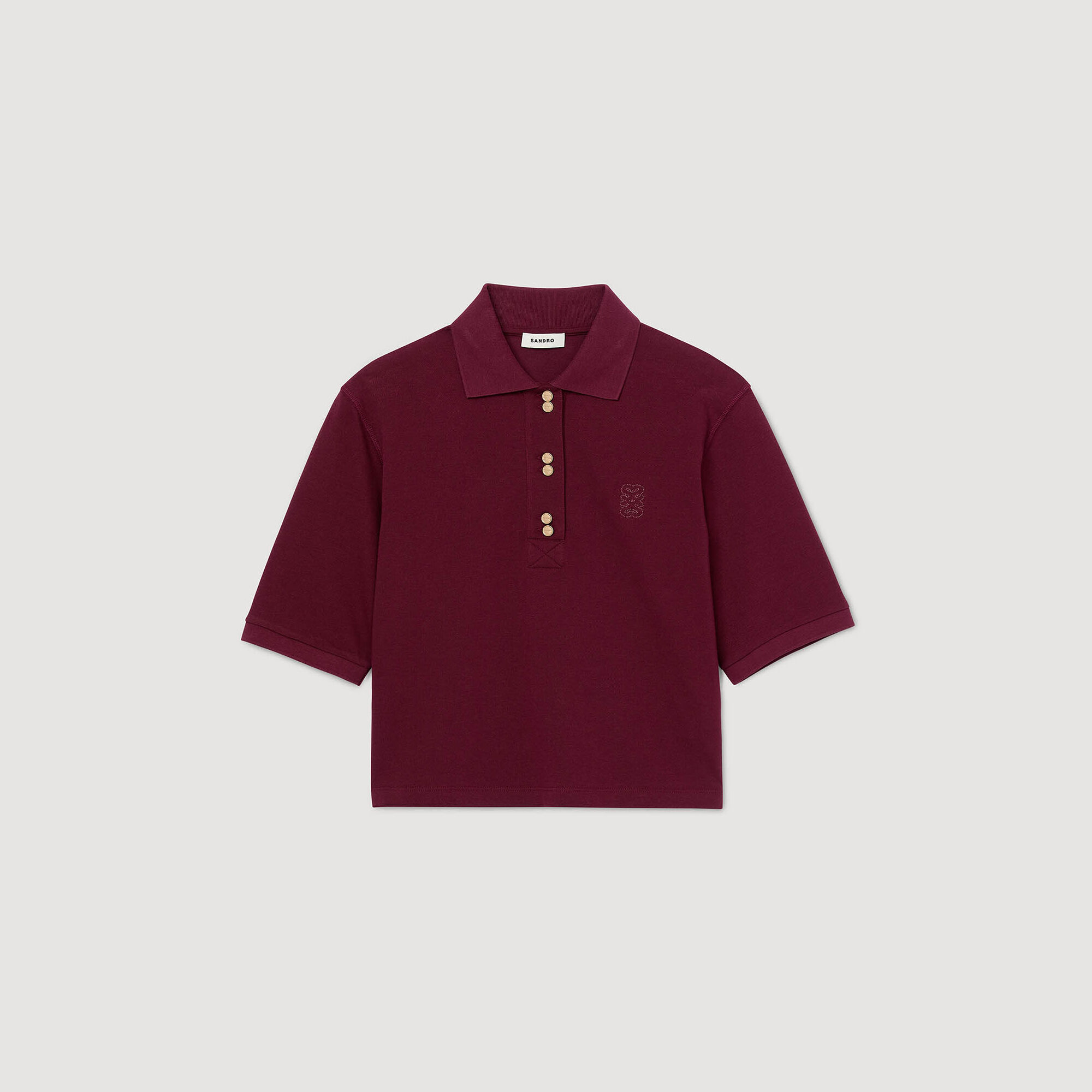 Polo con bottoni fantasia