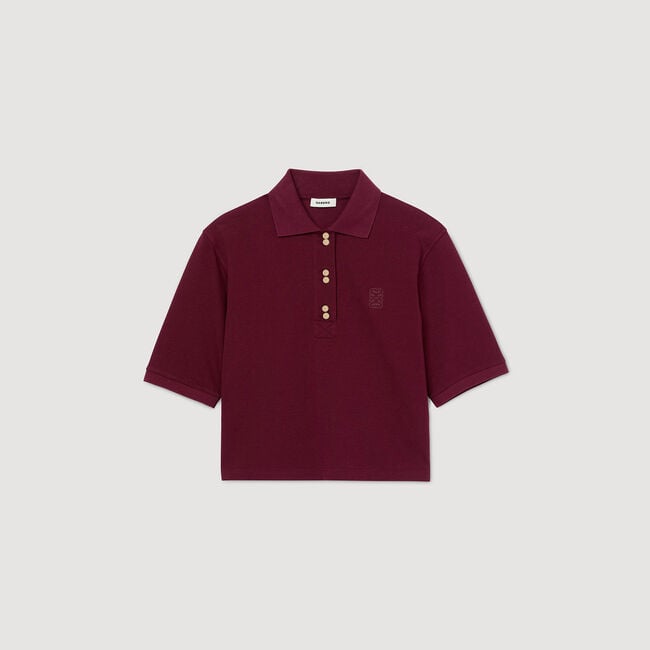 Polo con bottoni fantasia