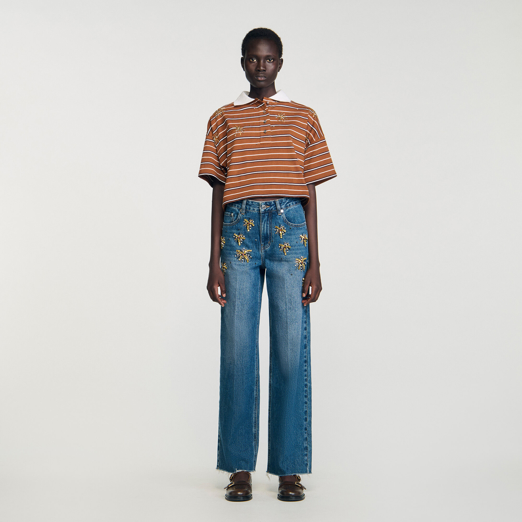 Jeans con strass
