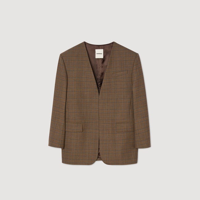 Giacca oversize a quadri