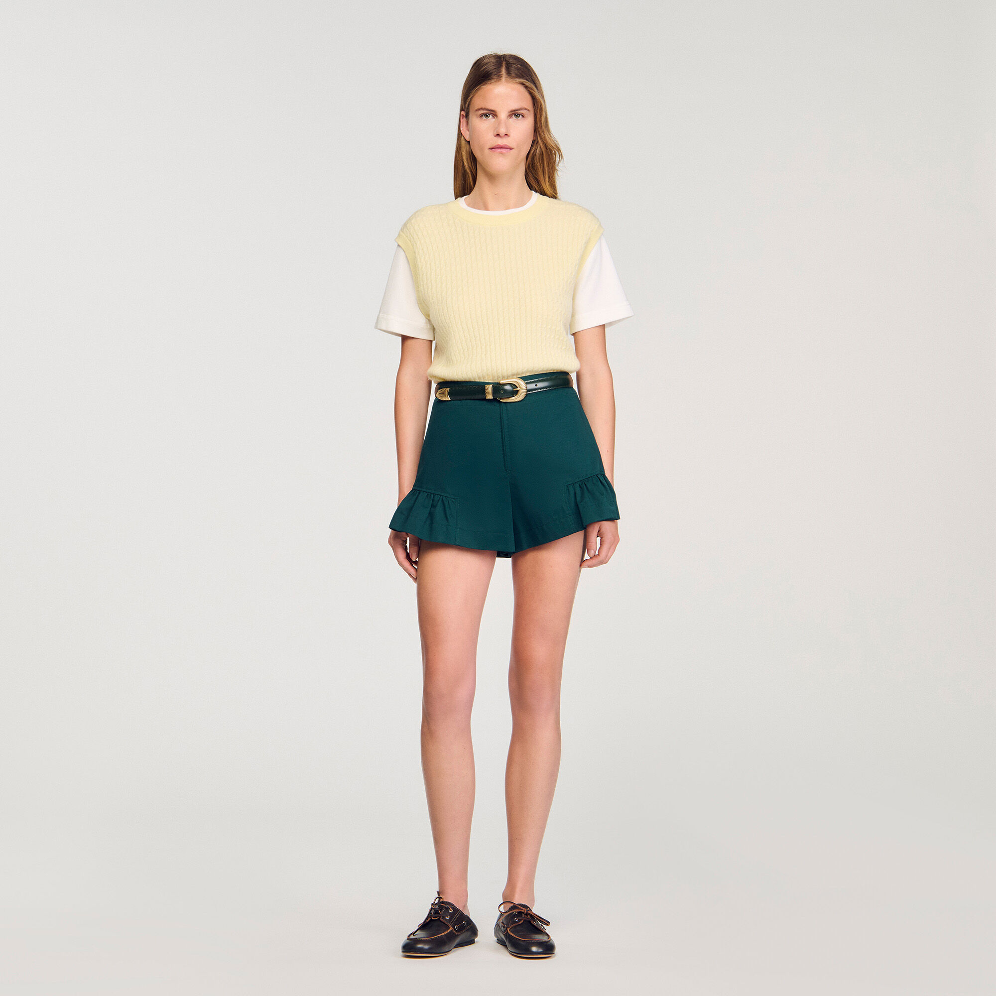 Maglione in maglia bimateriale