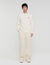 Felpa oversize con inserto in pelle