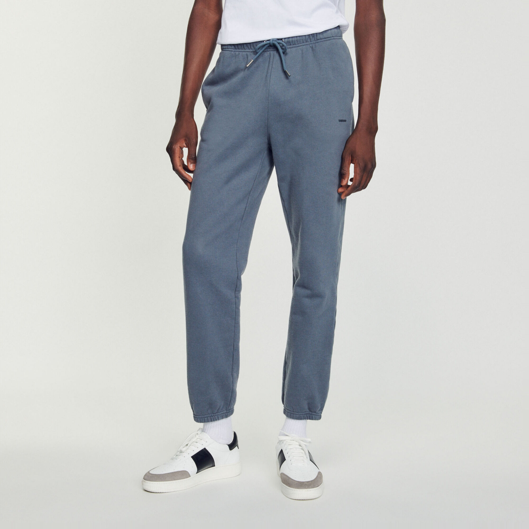 Pantaloni da jogging felpati ricamati