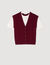 Maglione bicolor in lana e cashmere