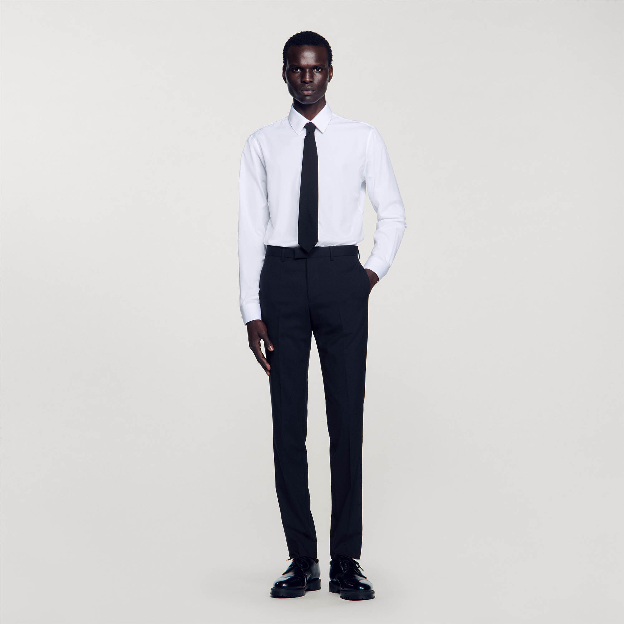 Giacca da completo classica in lana blu da uomo Sandro Paris