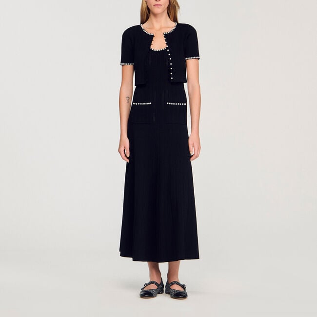 Cardigan corto con perline - Donna | Sandro