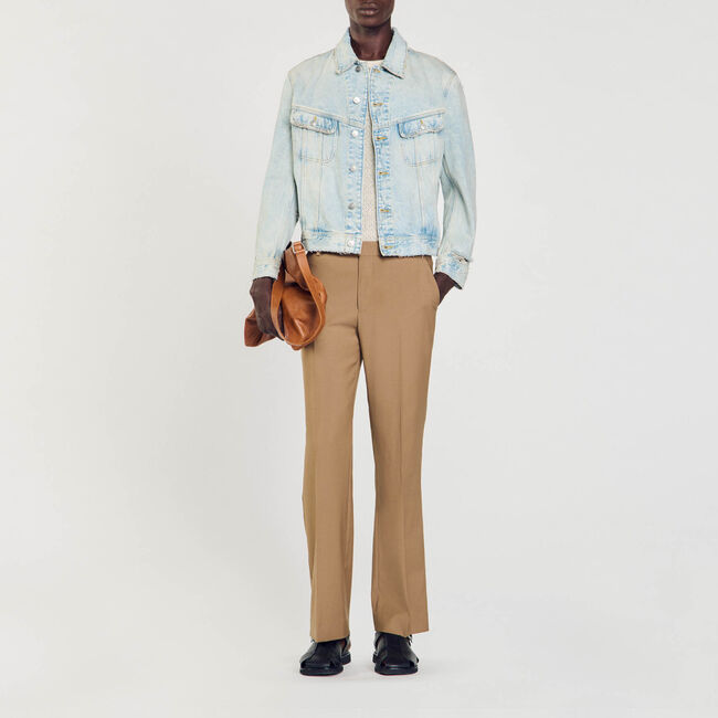 Giubbotto in denim délavé