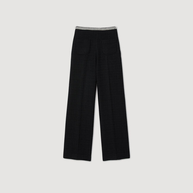 Pantaloni a vita alta in tweed