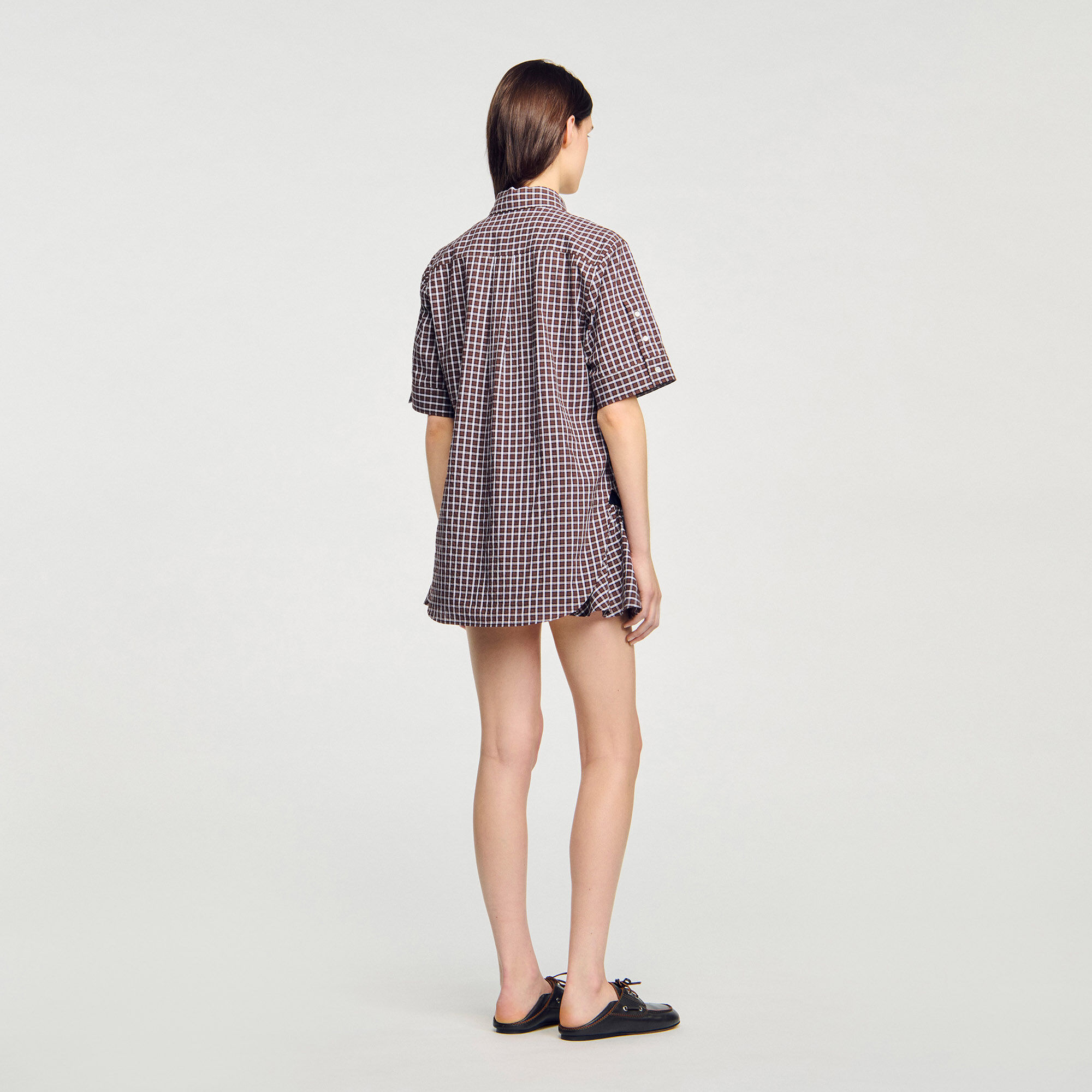 Camicia oversize a quadri