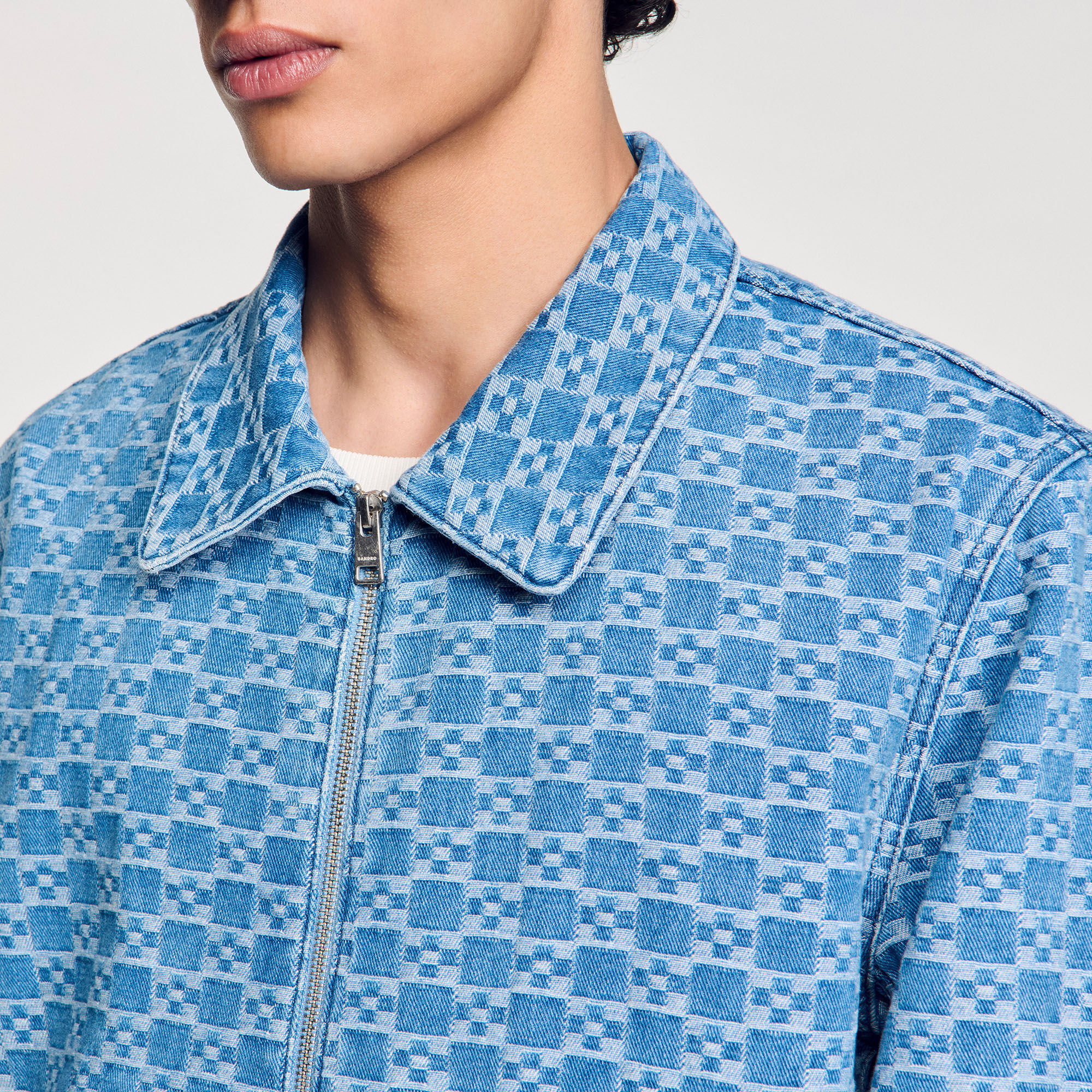 Giacca in jeans square cross