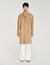 Cappotto lungo in pelle con cintura