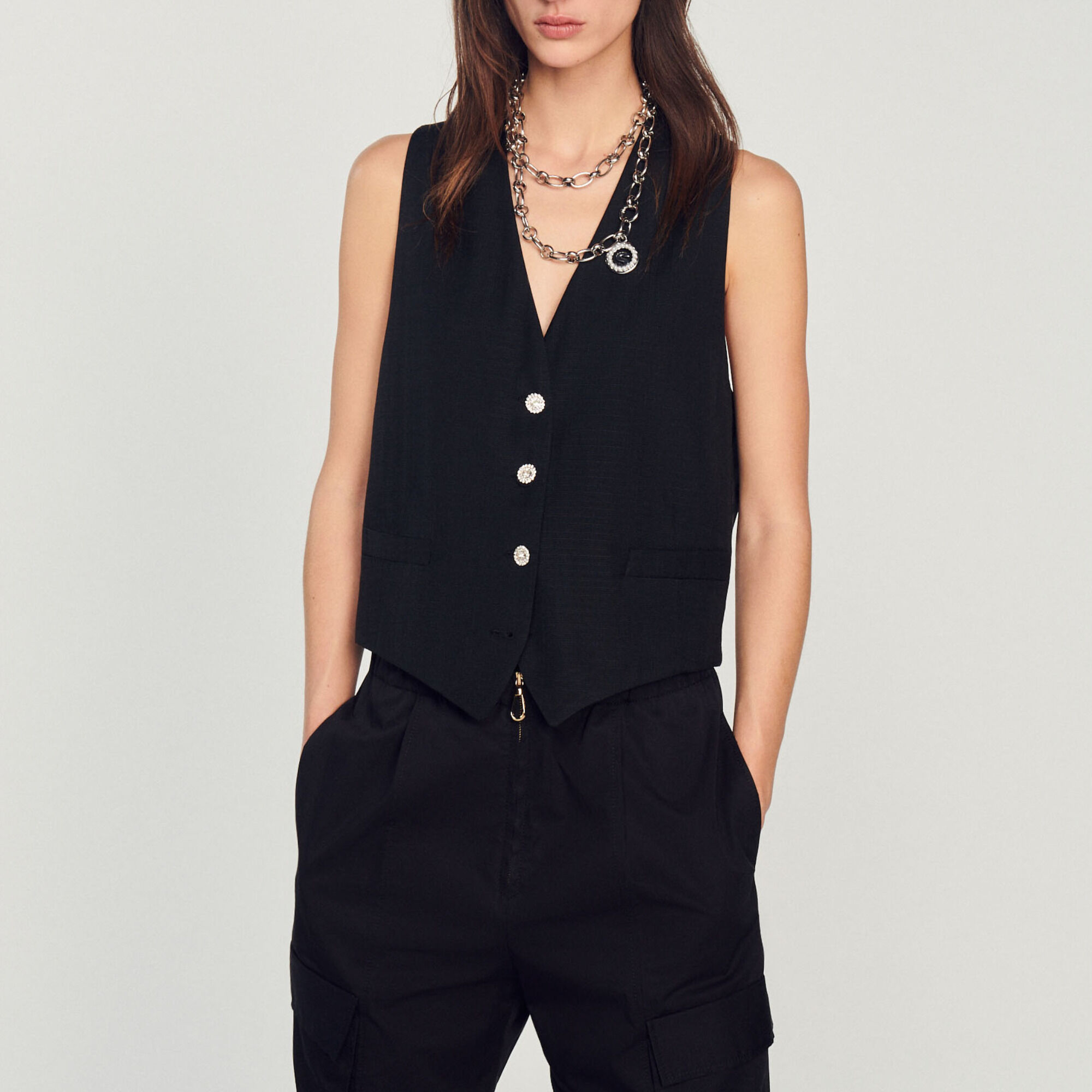 Gilet maschile con strass