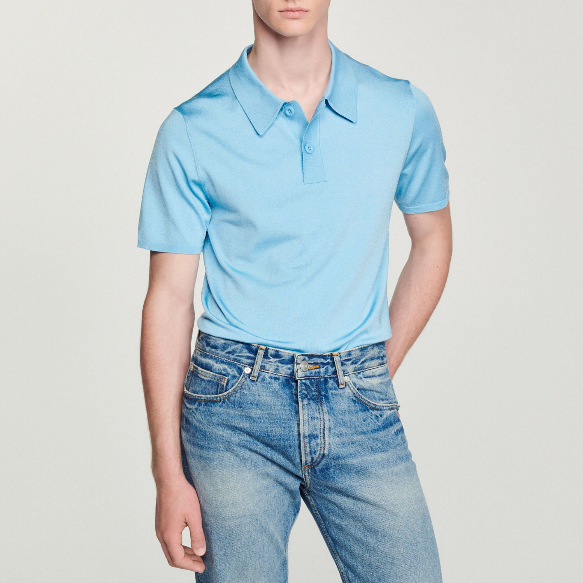 Polo in maglia a maniche corte