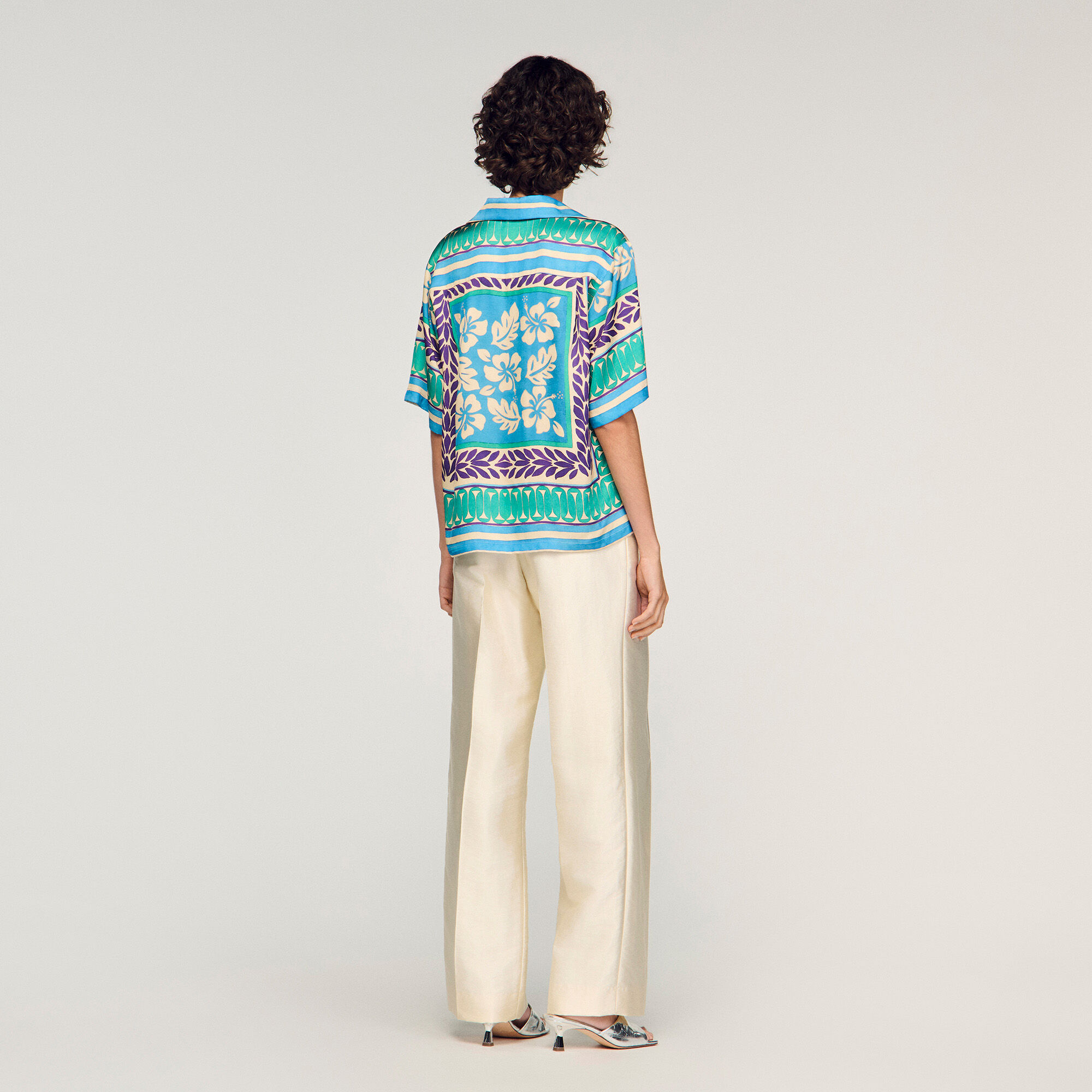 Camicia con stampa a fiori
