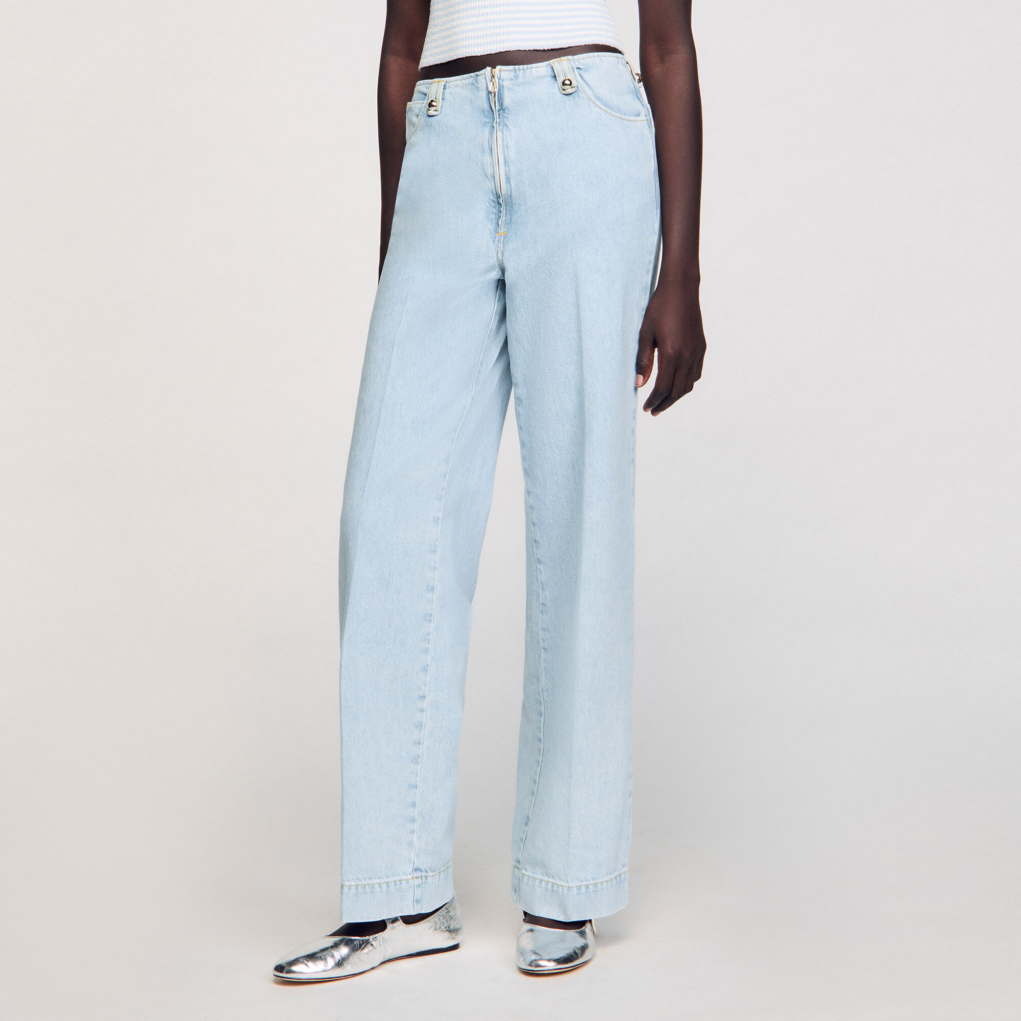 Jeans larghi délavé