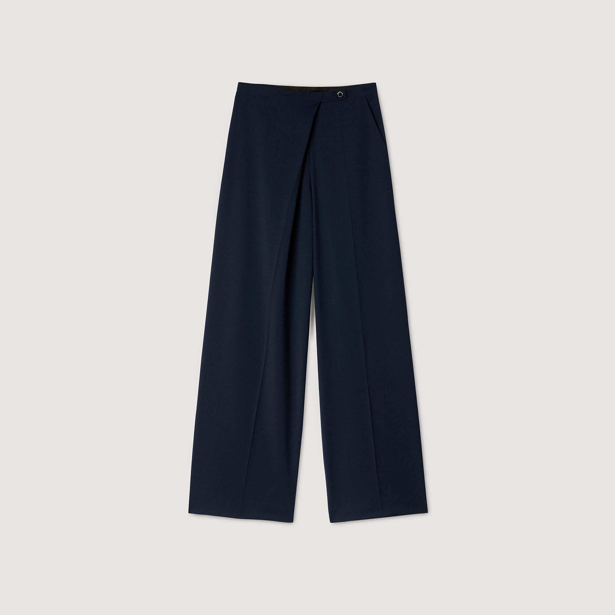 Pantaloni dritti asimmetrici
